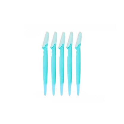 5pcs Safe Eyebrow Razor Straight Handle Scratch-proof