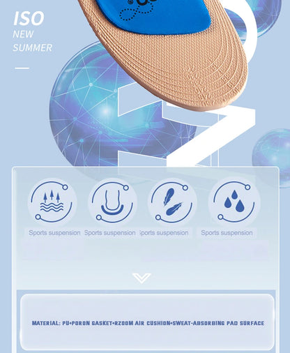 1Pair Sport Silicone Insoles for Shoes High Elastic Shock-absorbing Insole for Feet Arch Support Orthopedic Men Women Shoe Sole