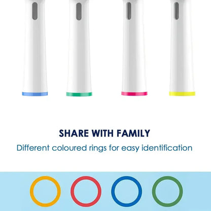 4-20pcs Dual Clean Replacement Brush Head Compatible with OralB Electric Toothbrushes Fit 100 500 1000 2000 3000 5000 6000 7000