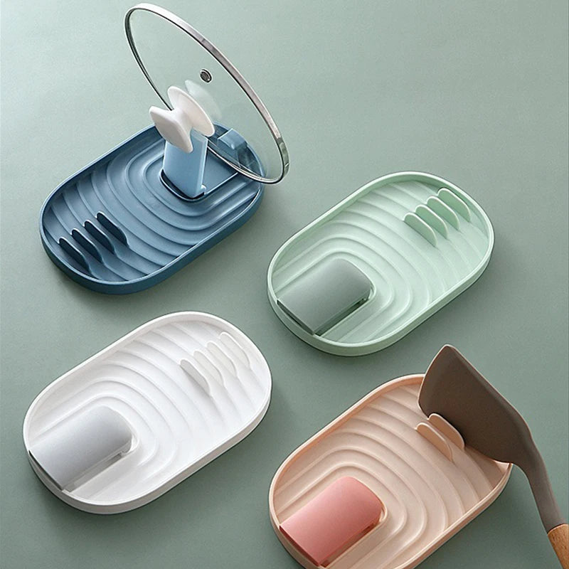 1/2Pcs Polychrome Nordic Style Pot Holder Lid Shovel Storage Rack Practical Multifunctional Kitchen Supplies Non-slip