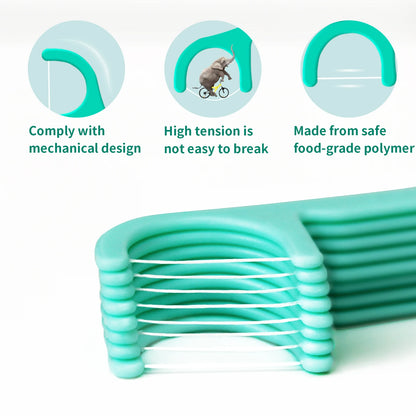 100pcs Mint Flavor Dental Floss Sticks Minty Toothpicks With Thread Dental Flosser Picks Clean Between Teeth Oral Hygiene Care