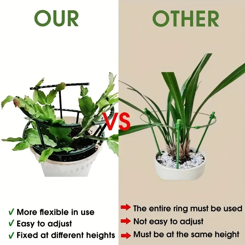 4pcs Plastic Plant Support Pile Frame Greenhouse Arrangement Semicircle Fixed Rod Indoor Flower Plant Vine Climbing Bracket