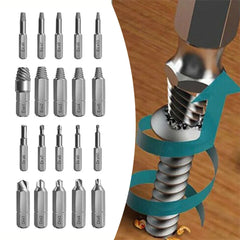 10Pcs 4/6.35mm Damaged Screw Extractor Drill Bit Set
