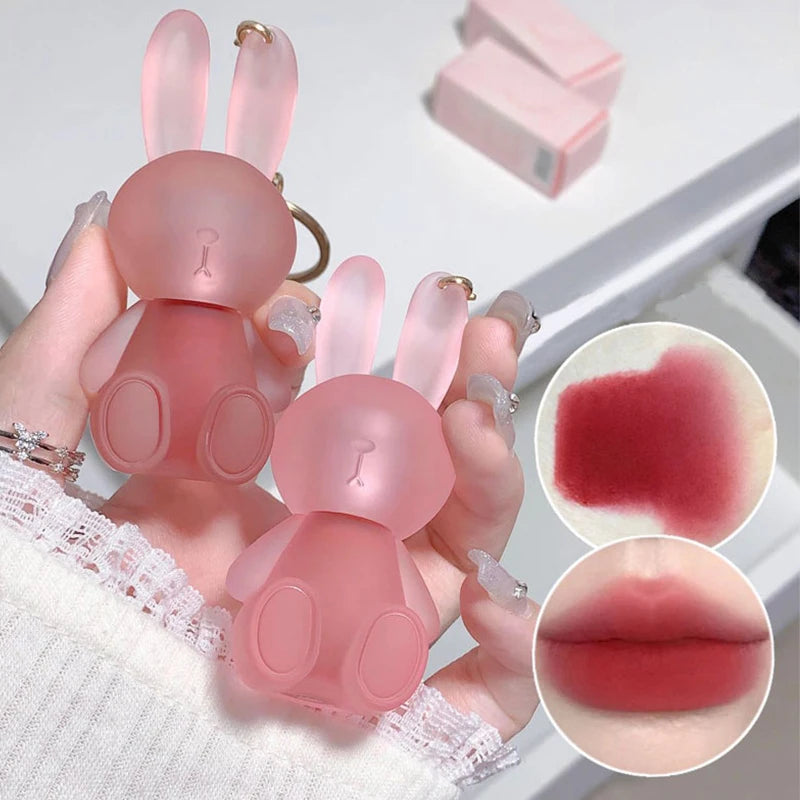Gege Bear Adorable Rabbit Velvet Lip Mud — Matte Finish, Long-Lasting, Non-Transfer Lip Lacquer for a Whiter Appearance