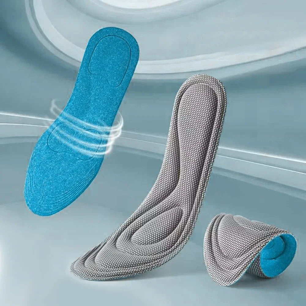 4pcs Memory Foam Orthopedic Insoles for Shoes Men Women Nano Antibacterial Deodorization Insole Sweat Absorption Running Cushion