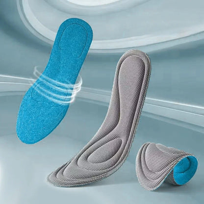 4pcs Memory Foam Orthopedic Insoles for Shoes Men Women Nano Antibacterial Deodorization Insole Sweat Absorption Running Cushion