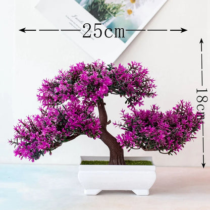 Artificial Plants Bonsai Small Tree Pot Fake Plant Flowers Potted Ornaments For Home Room Table Decoration Hotel Garden Decor