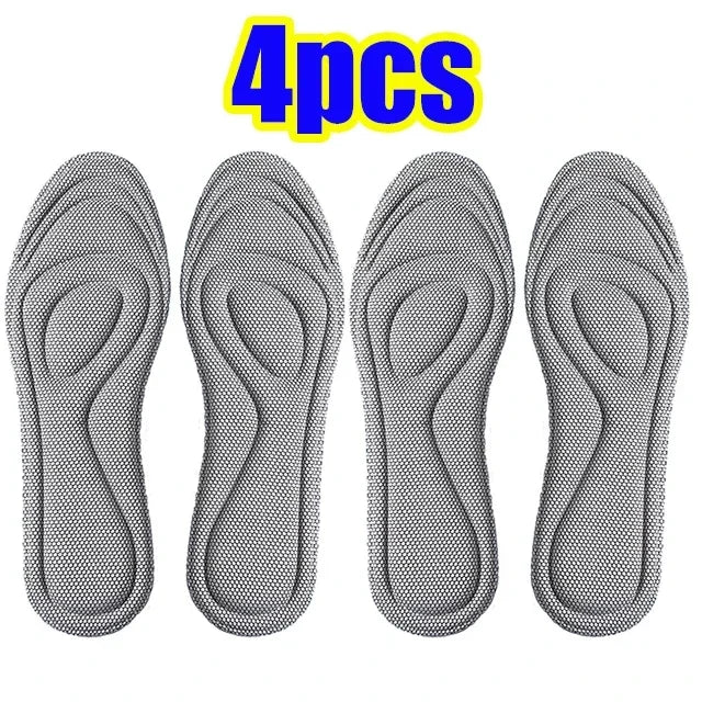 4pcs Memory Foam Orthopedic Insoles for Shoes Men Women Nano Antibacterial Deodorization Insole Sweat Absorption Running Cushion