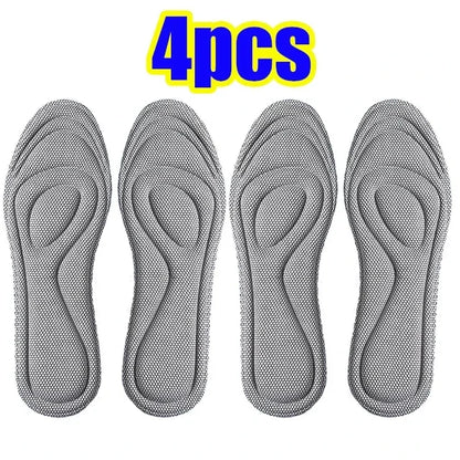 4pcs Memory Foam Orthopedic Insoles for Shoes Men Women Nano Antibacterial Deodorization Insole Sweat Absorption Running Cushion