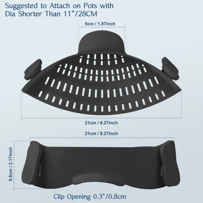 1PC Adjustable Silicone Clip on Strainer for Pots