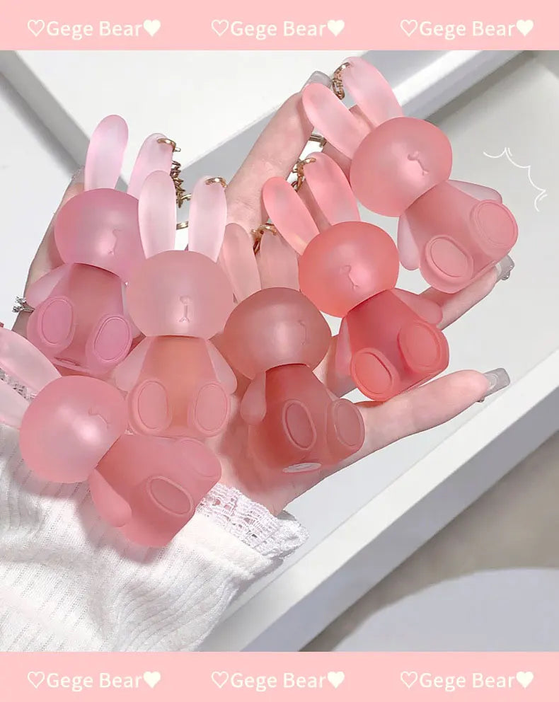 Gege Bear Adorable Rabbit Velvet Lip Mud — Matte Finish, Long-Lasting, Non-Transfer Lip Lacquer for a Whiter Appearance