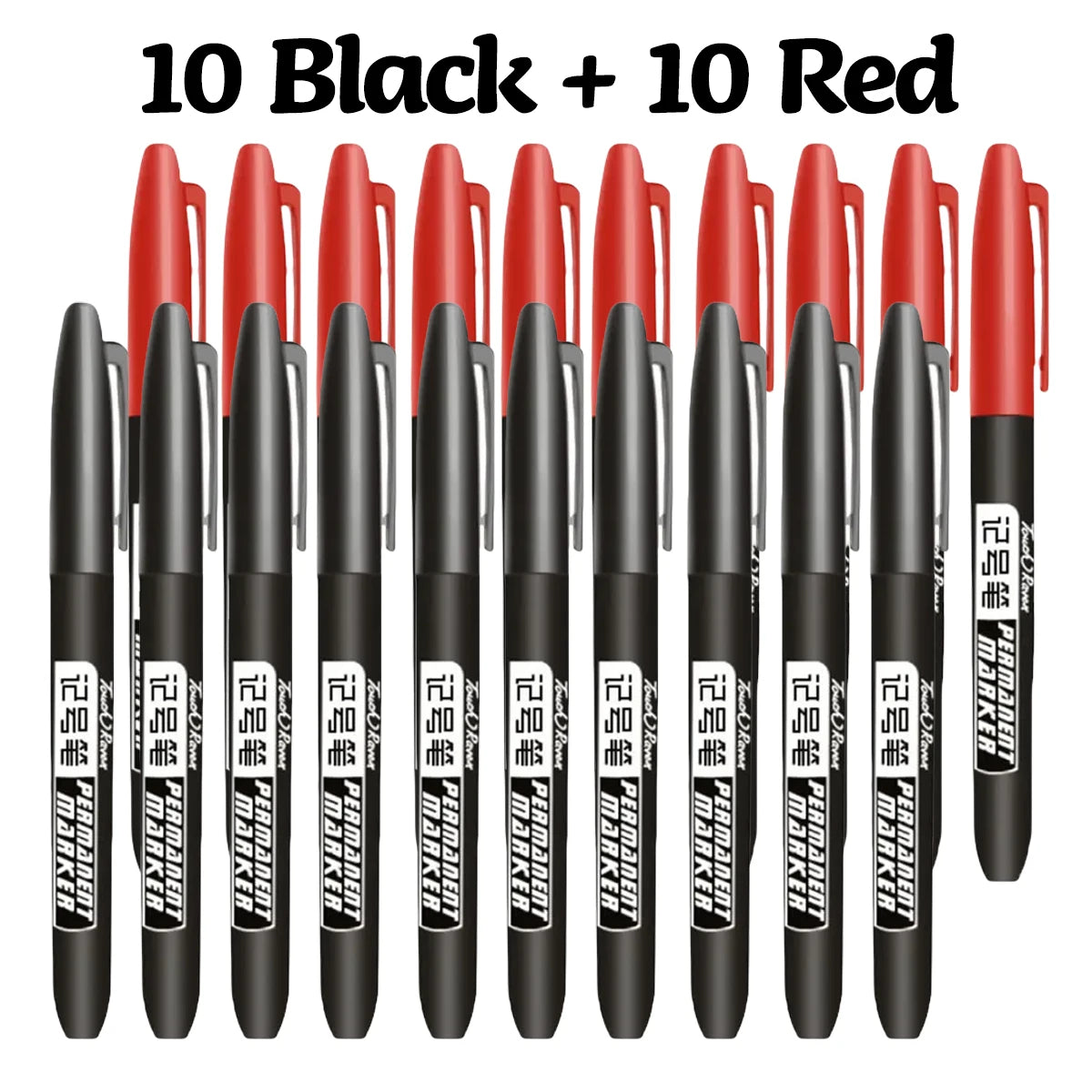 1-20Pcs Permanent Marker Pen Drawing Markers Oil-Based Waterproof Black Blue Red Ink Sketch Pens Stationery Art School Supplies