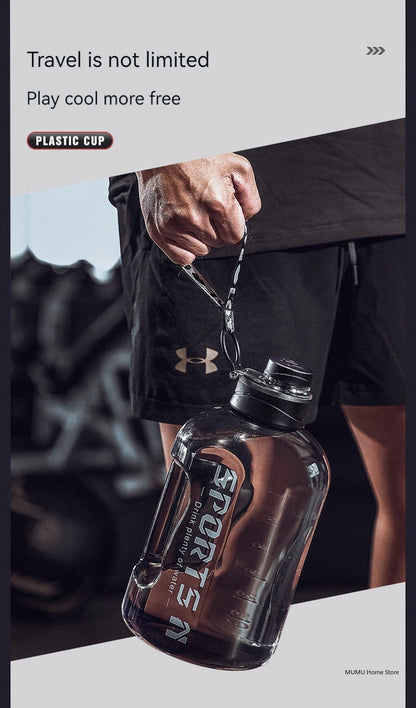 1.7L/2.7L/4L/5L Large Capacity Water Bottle Gym Cycling Cup Sports Water Bottle Portable For Fitness Camping Men Water Kellte