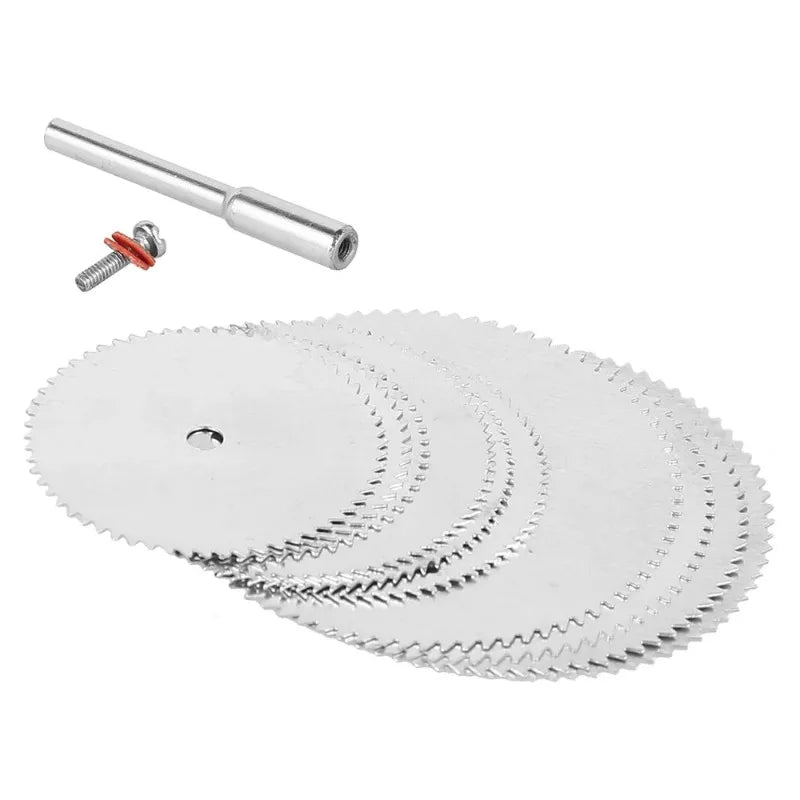 11PCS Set Mini Circular Saw Blades - Stainless Steel Cutting Discs for Wood - Compatible with Rotary Electric Tools