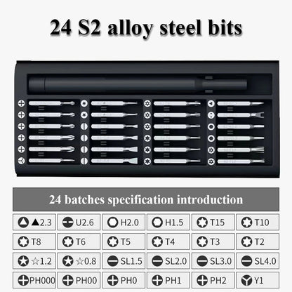 25 In 1 Screwdriver Set Precision Magnetic Screw Driver Bits Mini Tool Case Dismountable For Smart Home PC Phone Repair