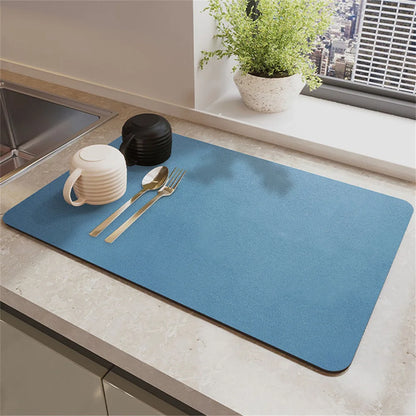 Large Kitchen Super Absorbent Mat Coffee Dish Draining Mat Drying Mat Quick Dry Bathroom Drain Pad Kitchen Faucet Placemat
