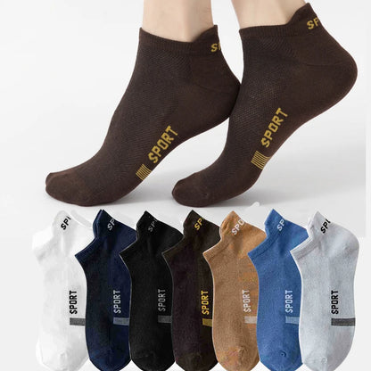4 Pairs Man Cotton Short Socks Fashion Breathable Mesh Men Comfortable Casual Ankle Sock Pack Male Street Fashions