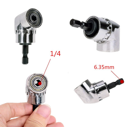 105 Degree Right Angle Drill Attachment and Flexible Angle Extension Bit Kit for Drill Screwdriver Socket Adapter Tools