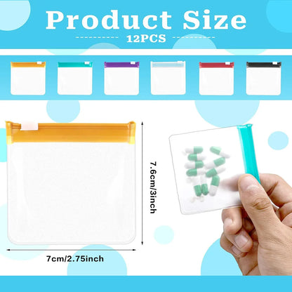 1/7/28PCS Pill Pouch Bags Zippered Pill Pouch Reusable Pill Bags Clear Eva Pill Bag Self Sealing Medicine Organizer Storage Bags