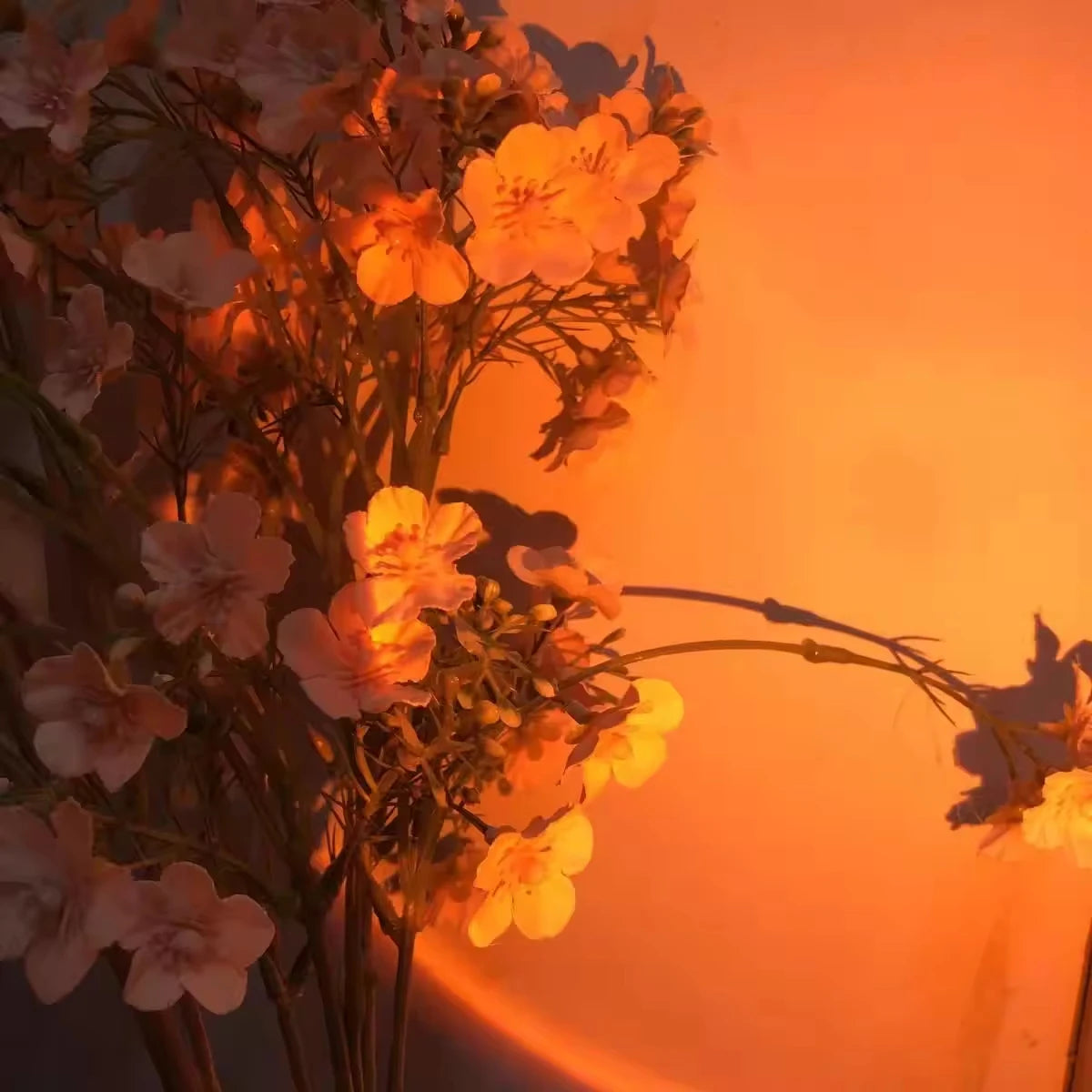 Sunset Photography Light USB Rainbo LED Light Mobile Phone Self  Neon Night Light Projector Photography Wall Atmosphere Light