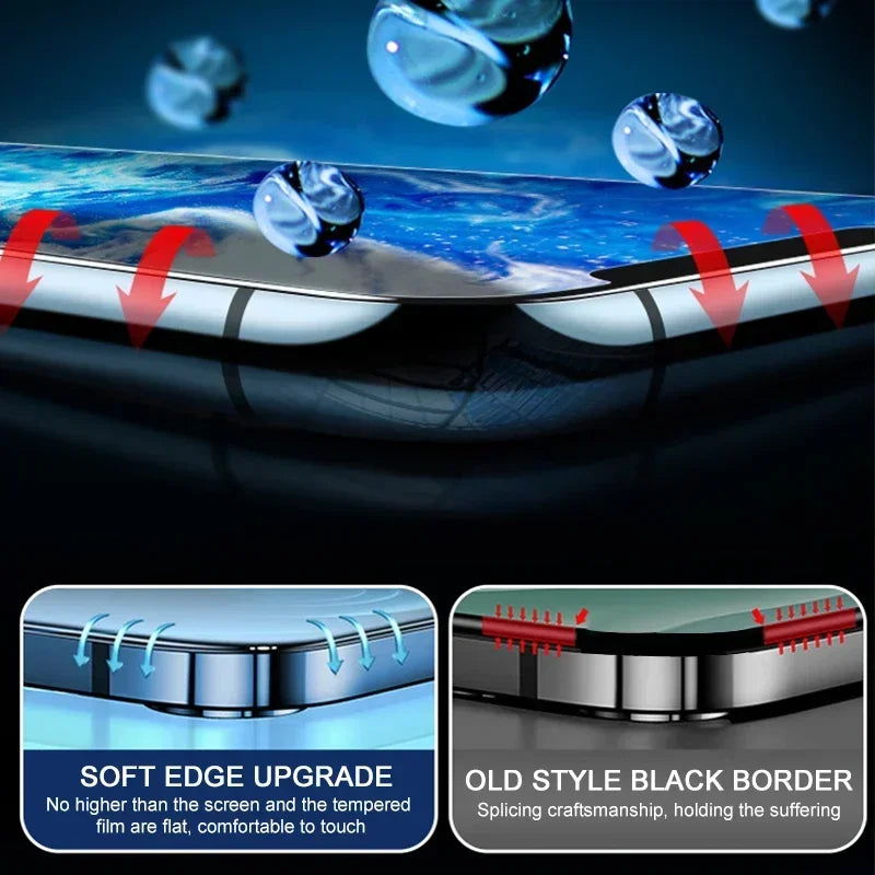 3PCS 30D Tempered Glass Screen Protector for IPhone 13 14 11 15 16 Pro Max Plus 12 Mini XS XR X Film 16Pro ScreenProtector Film