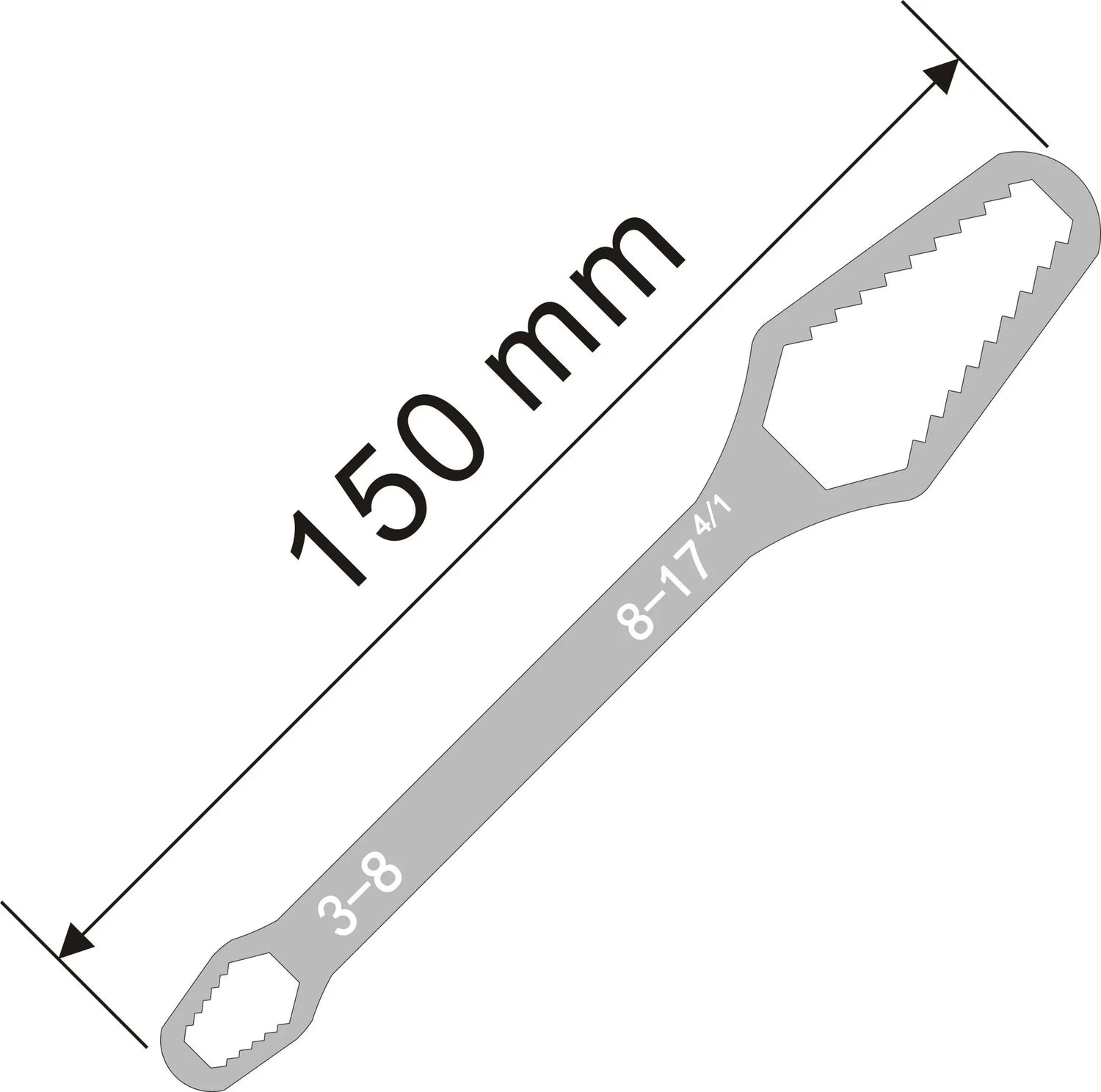 8-22mm Universal Torx Wrench Self-tightening Adjustable Glasses Wrench Board Double-head Torx Spanner Hand Tools for Factory