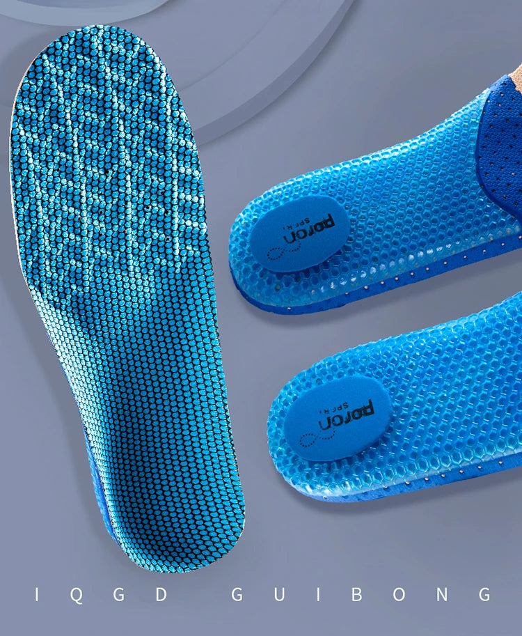 1Pair Sport Silicone Insoles for Shoes High Elastic Shock-absorbing Insole for Feet Arch Support Orthopedic Men Women Shoe Sole