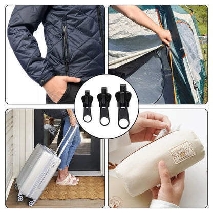 6-60pcs Instant Zipper Universal Instant Fix Repair Kit Replacement Zip Slider Teeth Multifunctional Clothing Replacement Zipper