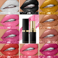 Diamond Shimmer Lipstick Lip Gloss High Pigmented Long Lasting 10 Colors Glitter Lipgloss Lips Makeup Cosmetics Sexy Make Up