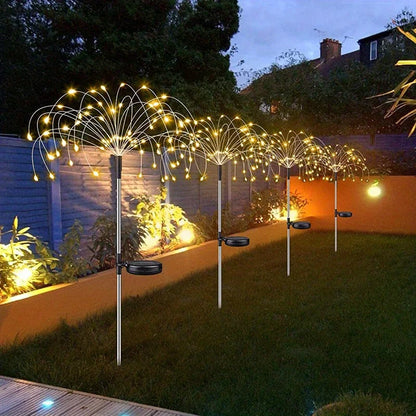 1 Packs Solar Fairy Lights,Waterproof Outdoor Firework Lights,LEDs Garden Flower Light For Garden Christmas Party DIY Decoration