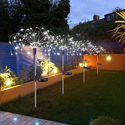 1 Packs Solar Fairy Lights,Waterproof Outdoor Firework Lights,LEDs Garden Flower Light For Garden Christmas Party DIY Decoration