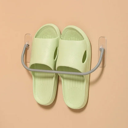 4PCS Simple Shoe Rack Wall-mounted Bathroom Slippers Hook Holder Shoes Slipper Drain Storage Drying Rack Shoe Organizer Hanger