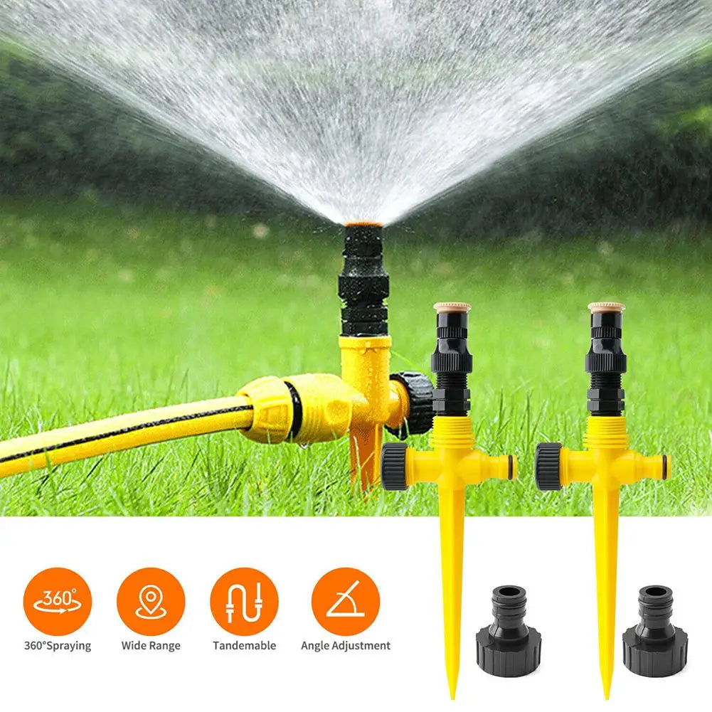 360° Garden Sprinkler Rotation Irrigation Watering System Automatic Agriculture Lawn Farm Greenhouse Spray Nozzle Tool