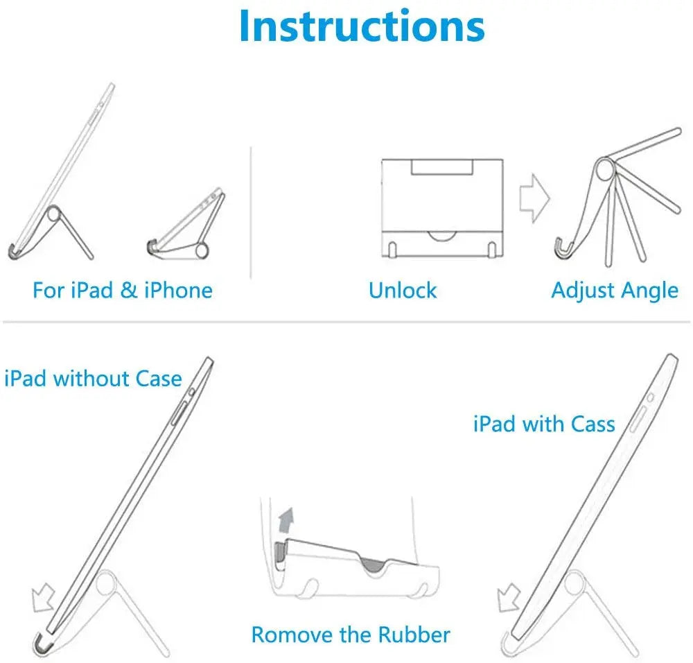 Universal Desktop Mobile Phone Holder Stand For IPhone IPad Adjustable