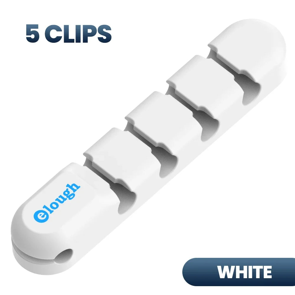 Cable Organizer Management Wire Holder Flexible USB Cable Winder Tidy Silicone Clips For Mouse Keyboard Earphone Protector