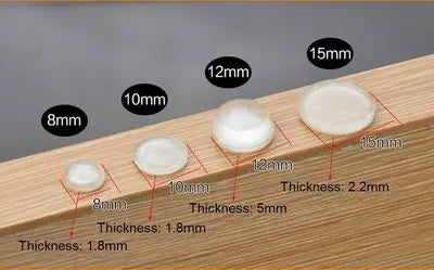18-100Pcs Soft Silicone Rubber Anti Slip Bumpers Feet Pads Damper Buffer Cabinet Bumpers Silicone Furniture Pads Drawer Door Pad