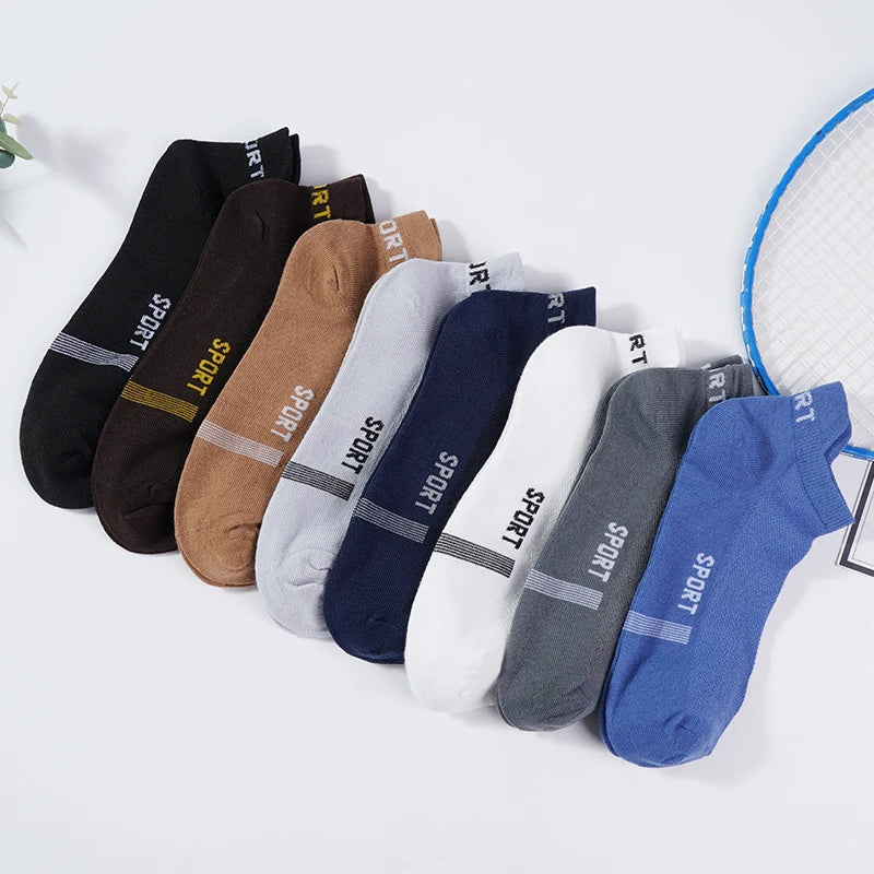 4 Pairs Man Cotton Short Socks Fashion Breathable Mesh Men Comfortable Casual Ankle Sock Pack Male Street Fashions