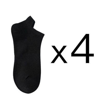 4 Pairs Man Cotton Short Socks Fashion Breathable Mesh Men Comfortable Casual Ankle Sock Pack Male Street Fashions