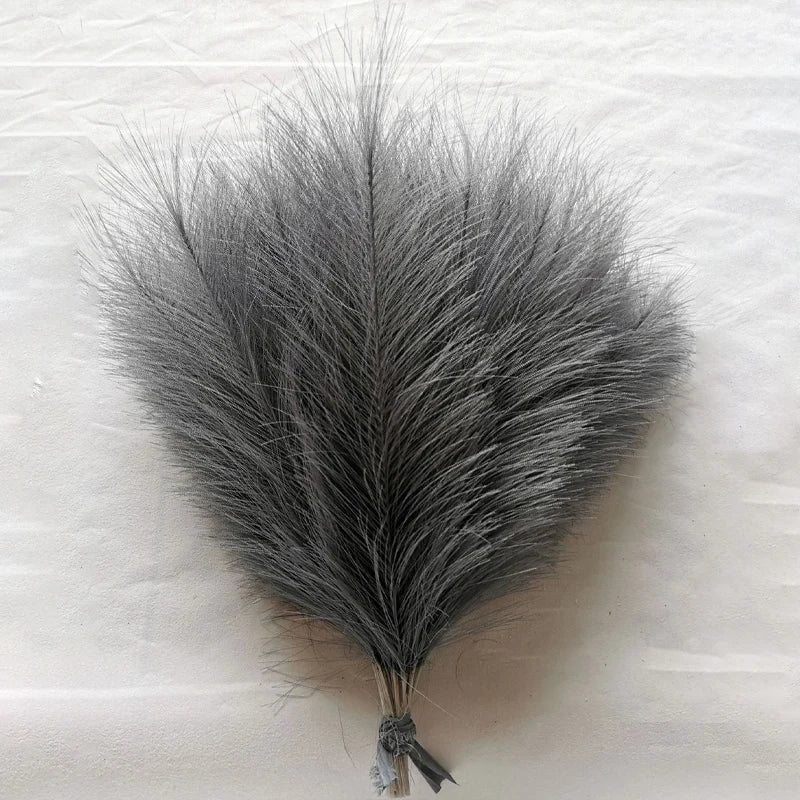 10Pcs Artificial Pampas Grass Bouquet For Home Wedding Decoration Party Room Decor Bedroom DIY Flower Wall Vase Fake Plant Reed