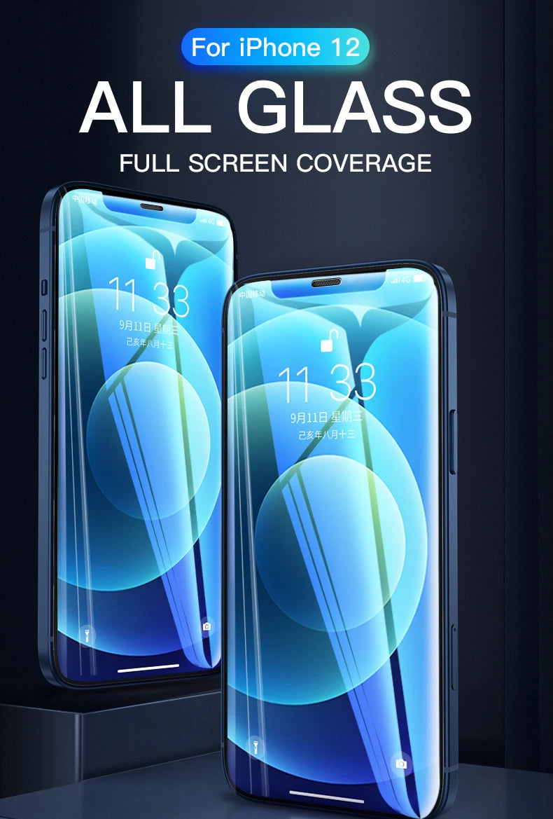 3PCS Tempered Glass For iPhone 15 14 13 12 11 Pro Max 7 8 Plus Screen Protector For iPhone X XS Max XR Protective Glass Film