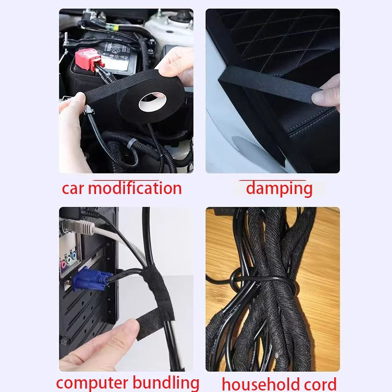 15 Meter Heat-resistant Flame Retardant Tape Coroplast Adhesive Cloth Tape For Car Cable Harness Wiring Loom Protection