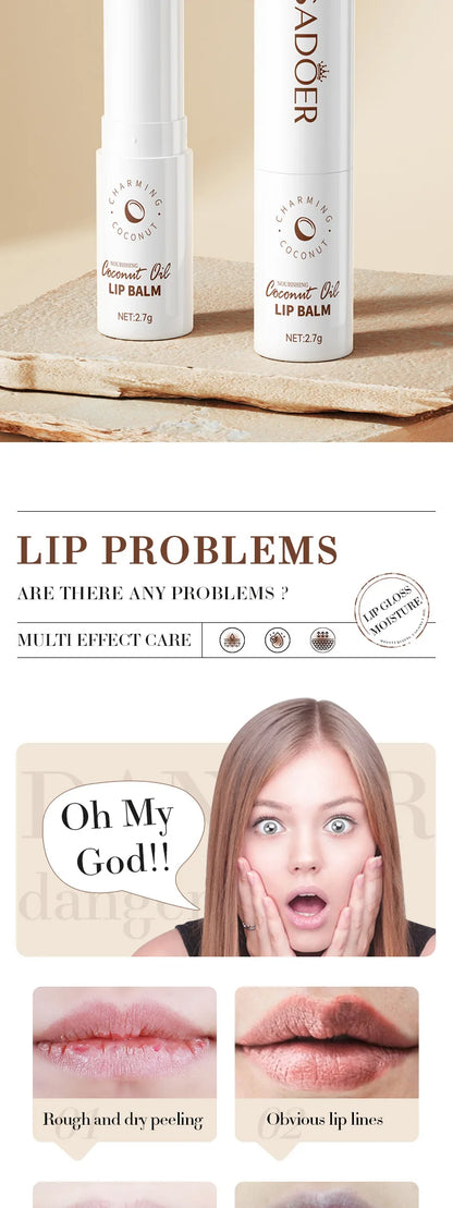 Coconut Lip Balm Healing Moisturizing All-natural Lip Mask For Dry Lips
