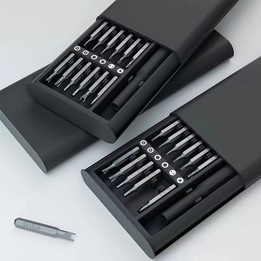 25 In 1 Screwdriver Set Precision Magnetic Screw Driver Bits Mini Tool Case Dismountable For Smart Home PC Phone Repair