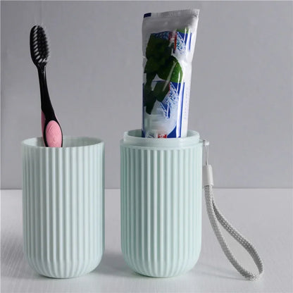 Travel Portable Toothbrush Cup Bathroom Toothpaste Holder Storage Case Box Organizer Travel Toiletries Storage Cup New Creative