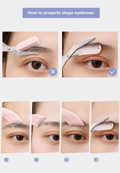 Eyebrow Trimming Knife Face Razor For Women Eyebrow Scissors