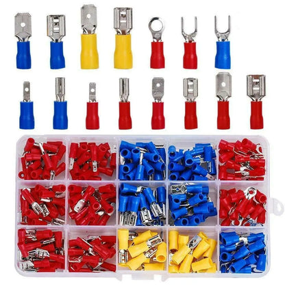 280pcs Wire Connector Kit Male Female Insulated Terminals Cold Crimp Terminals Assorted Crimp Terminals Spade Butt Connector Kit
