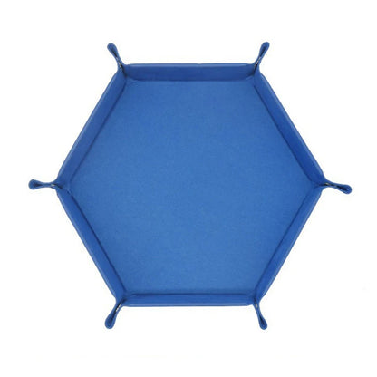 1pc Hexagonal Dice Tray and Miscellaneous Storage Box Board Game Dice Tray Accessories Leather Dice Tower
