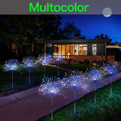 1 Packs Solar Fairy Lights,Waterproof Outdoor Firework Lights,LEDs Garden Flower Light For Garden Christmas Party DIY Decoration