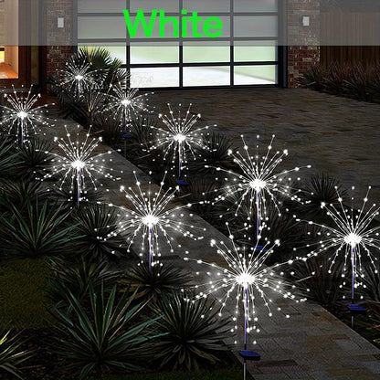 1 Packs Solar Fairy Lights,Waterproof Outdoor Firework Lights,LEDs Garden Flower Light For Garden Christmas Party DIY Decoration